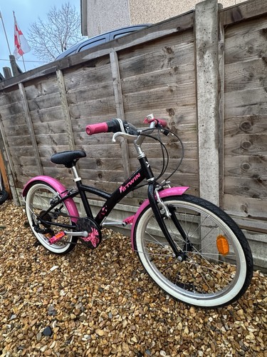Girls black btwin bicycle - black,